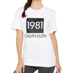 Calvin Klein 1981 Bold Lounge Sleep T-Shirt-White